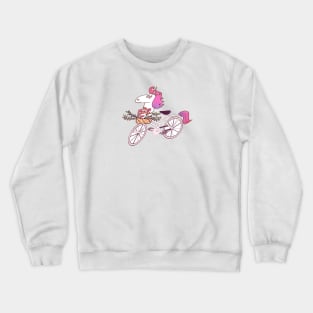 Uni-cycle Unicorn hipster bike Crewneck Sweatshirt